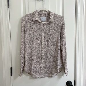 Rails Leopard Print Button Down Shirt - Sand Cheetah Print Sz M